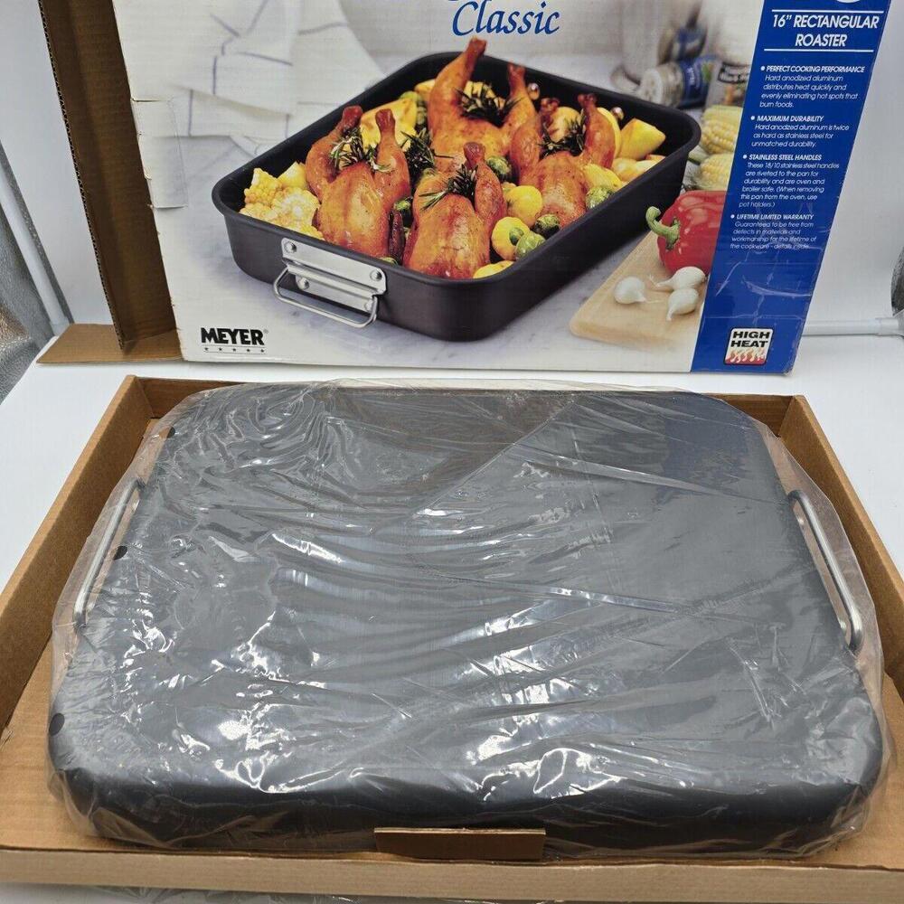 Anolon Classic 16" Rectangular Roaster Meyer Stainless Steel NEW‎
